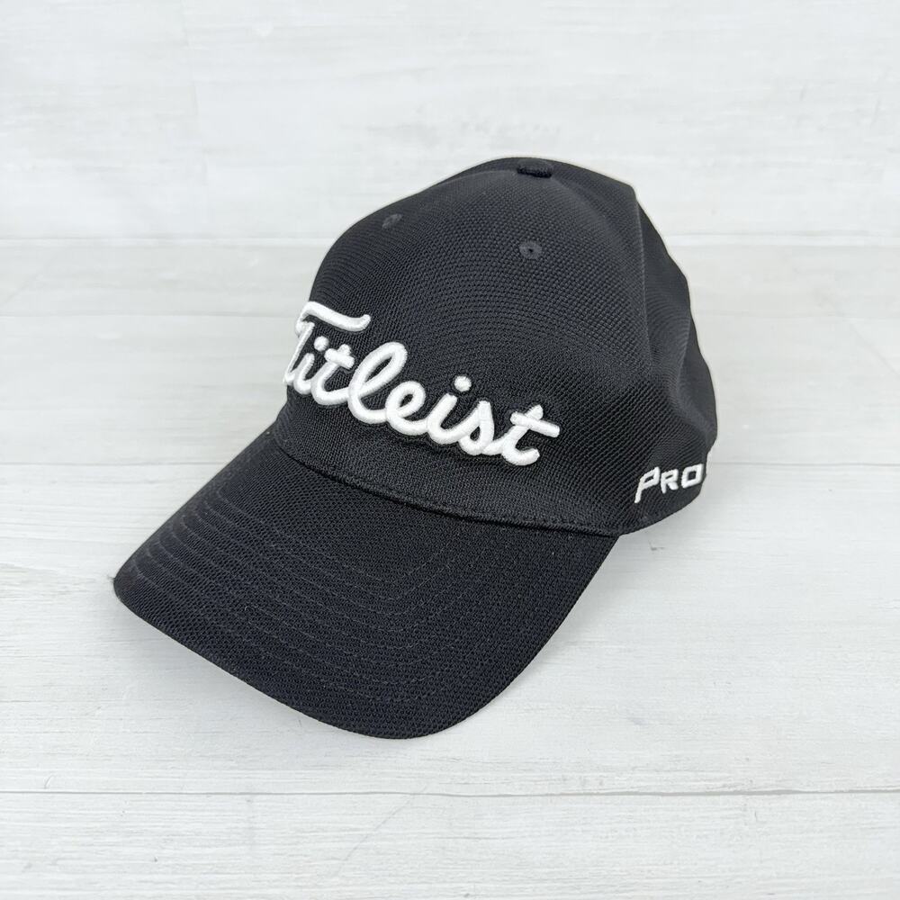 Titleist Tour Breezer FJ Golf Cap Pro V1 Tour Adjustable Strap Black One Size